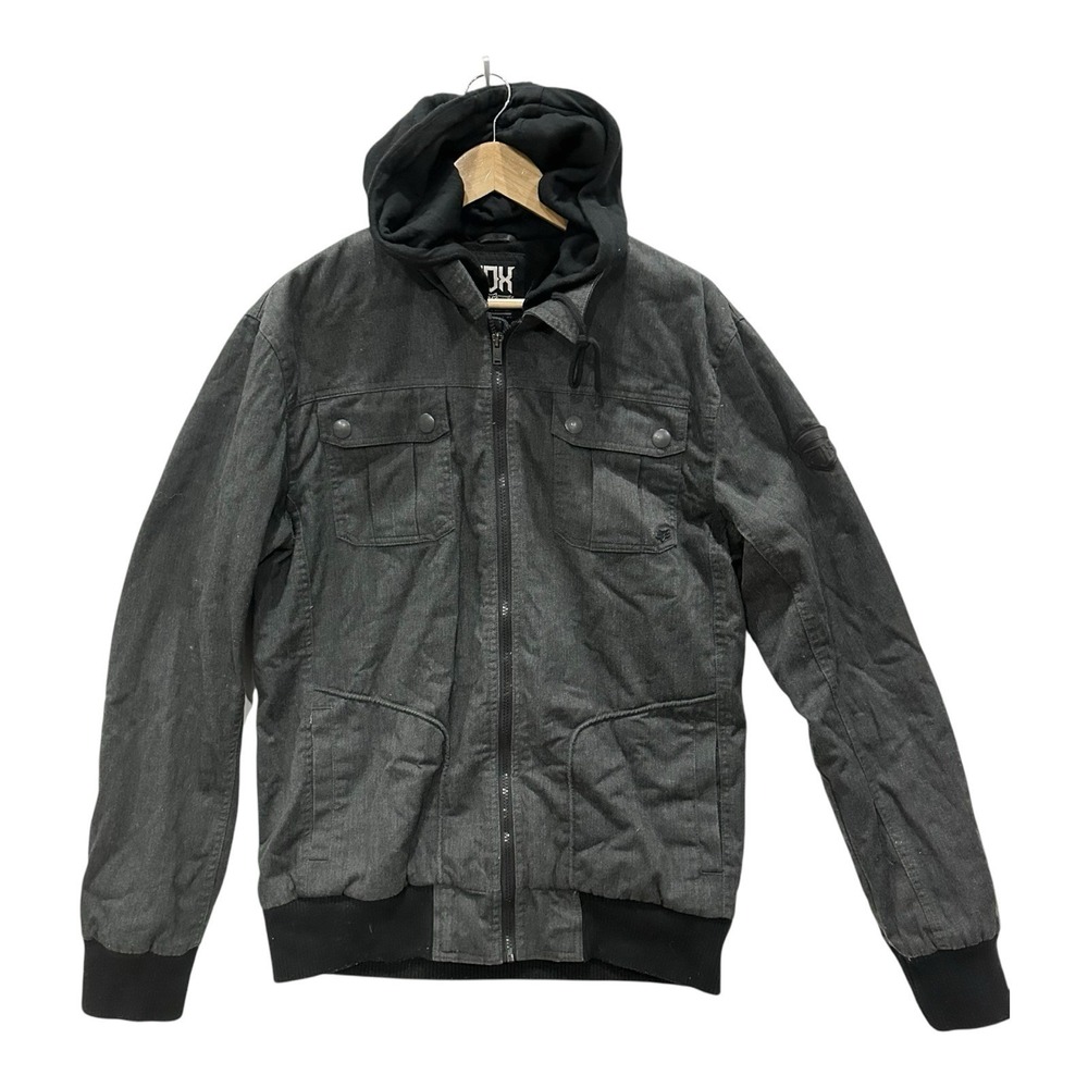 Fox Racing Utility Jacket Men's Large Hoodie Rugged Heavyweight Zip Up Gray L